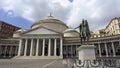 Church of San Francesco di Paola and statue of King Ferdinand I Royalty Free Stock Photo