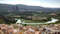 Wide angle view of Cofrentes roofs and nuclear plant n2