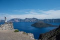 Wide angle view of Crater Lake National Park in Oregon, on sunny summer day Royalty Free Stock Photo