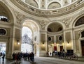 Wide angle view of the decorative dome entrance of the Sisi Museum Hofburg Wien