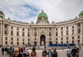 Wide angle view of the decorative entrance of the Sisi Museum Hofburg Wien