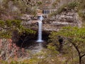 Wide-angle view of Desoto falls in Alabama. Royalty Free Stock Photo