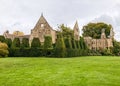 Wide angle view from a distance of the romantic ruin of Nymans House in West Sussex Royalty Free Stock Photo