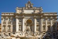 Wide Angle View of The Famous Trevi Fountain in Rome Italy Royalty Free Stock Photo