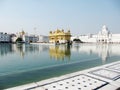 Wide angle view of the Golden Temple, Amritsar Royalty Free Stock Photo