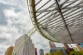 Wide angle view of high rise building structures, modern architecture the Netherlands Holland