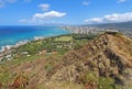 Wide-angle view of Honolulu, Hawaii Royalty Free Stock Photo