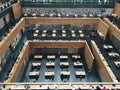 Wide-angle view of the main reading room of The National Library of China