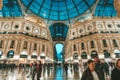 Wide angle view of Milano Galleria, Italy