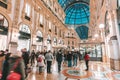 Wide angle view of Milano Galleria, Italy Royalty Free Stock Photo