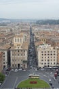 Wide angle view of Piazza Venezia Rome, Italy. Royalty Free Stock Photo