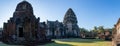 Wide angle view of prasat hin phimai important historical travel