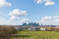 wide angle view of the Queen\'s House and the Greenwich Park, Greenwich, London, United Kingdom, clear sunny day