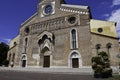 Wide angle view of The Roman Catholic church in the center of Udine (Duomo di Santa Maria Annunziata) Royalty Free Stock Photo