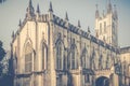 A wide angle view of the Saint Paul`s Cathedral on a sunny Sunday Morning, Kolkata, Calcutta