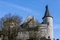 Wide angle view at Stolberg castle in Stolberg, Eifel