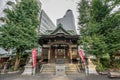 Wide Angle view of Taisoji Temple, built in 1596 and is located in Shinjuku ward Royalty Free Stock Photo