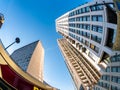 Wide perspective of tall buildings in London Royalty Free Stock Photo