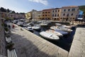 Wide angle view of Veli Losinj port, Croatia.