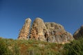 Aguero rocks, wide angle bottom view Royalty Free Stock Photo