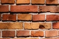 Wide angle Vintage Red brick wall Background 1 Royalty Free Stock Photo