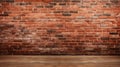 Wide angle Vintage Red brick wall Background Royalty Free Stock Photo