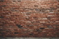 Wide Angle Vintage Red Brick Wall Background Royalty Free Stock Photo