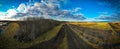 Wide angle of Wisconsin farmland