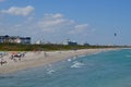 Wide Angled View of Dania Beach Looking North Royalty Free Stock Photo