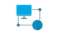 Wide area network WAN icon vector illustration.