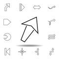 wide arrow icon. Thin line icons set for website design and development, app development. Premium icon