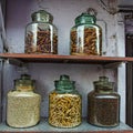 Wide assortment of spices in the spice market in Kochi