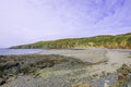 Wide and beautiful Anglesey beach. Royalty Free Stock Photo
