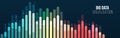 Wide Big data visualization. Abstract background with lines array and binary code. Connection structure. Data array visual concept Royalty Free Stock Photo