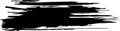 Wide black brush stroke creating a dynamic, textured shape on a clean white background, ideal for adding a touch of
