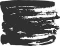 Wide black brush stroke creating a textured, artistic background with visible brushstrokes and uneven edges, perfect for