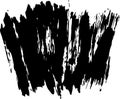 Wide black brush stroke creating a textured, artistic, and dynamic visual effect against a clean white background, ideal
