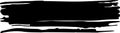 Wide black brush stroke creating a textured banner effect, ideal for adding a bold and artistic touch to designs or as a