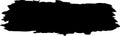 Wide black brush stroke creating a textured banner shape, ideal for adding a grunge or artistic touch to designs