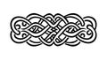 Wide Black Celtic Knot Border Decoration, vector design Generative AI Royalty Free Stock Photo