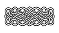 Wide Black Celtic Knot Border, Traditional Endless Pattern Vector, vector design Generative AI Royalty Free Stock Photo