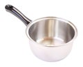 Wide black handle round stainless pot Royalty Free Stock Photo