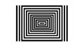 Wide Black and White Concentric Square Pattern, vector design Generative AI Royalty Free Stock Photo