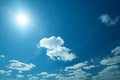 Wide blue skies and sun Royalty Free Stock Photo