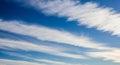 Wide Blue Sky with Soft White Clouds Royalty Free Stock Photo