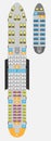 Wide body Double Deck Aircraft Seat Map