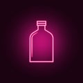 wide bottle icon. Elements of Bottle in neon style icons. Simple icon for websites, web design, mobile app, info graphics Royalty Free Stock Photo