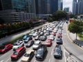 The Wide boulevards and busy traffic, Kuala Lumpur, Malaysia Royalty Free Stock Photo