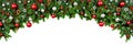 Wide bow shaped Christmas border