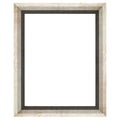 Wide brown wooden frame for pictures and photos isolated on white background Royalty Free Stock Photo